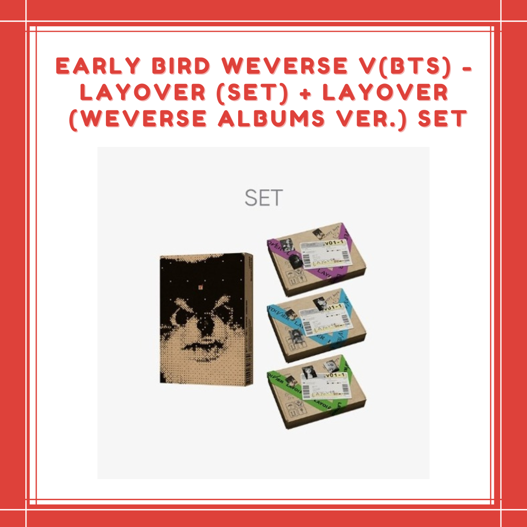 Bts V - Layover 1st Solo ALbum Weverse Gift Ver. (Early Bird Set  [Ver.1+Ver.2+Ver.3+Weverse Album)
