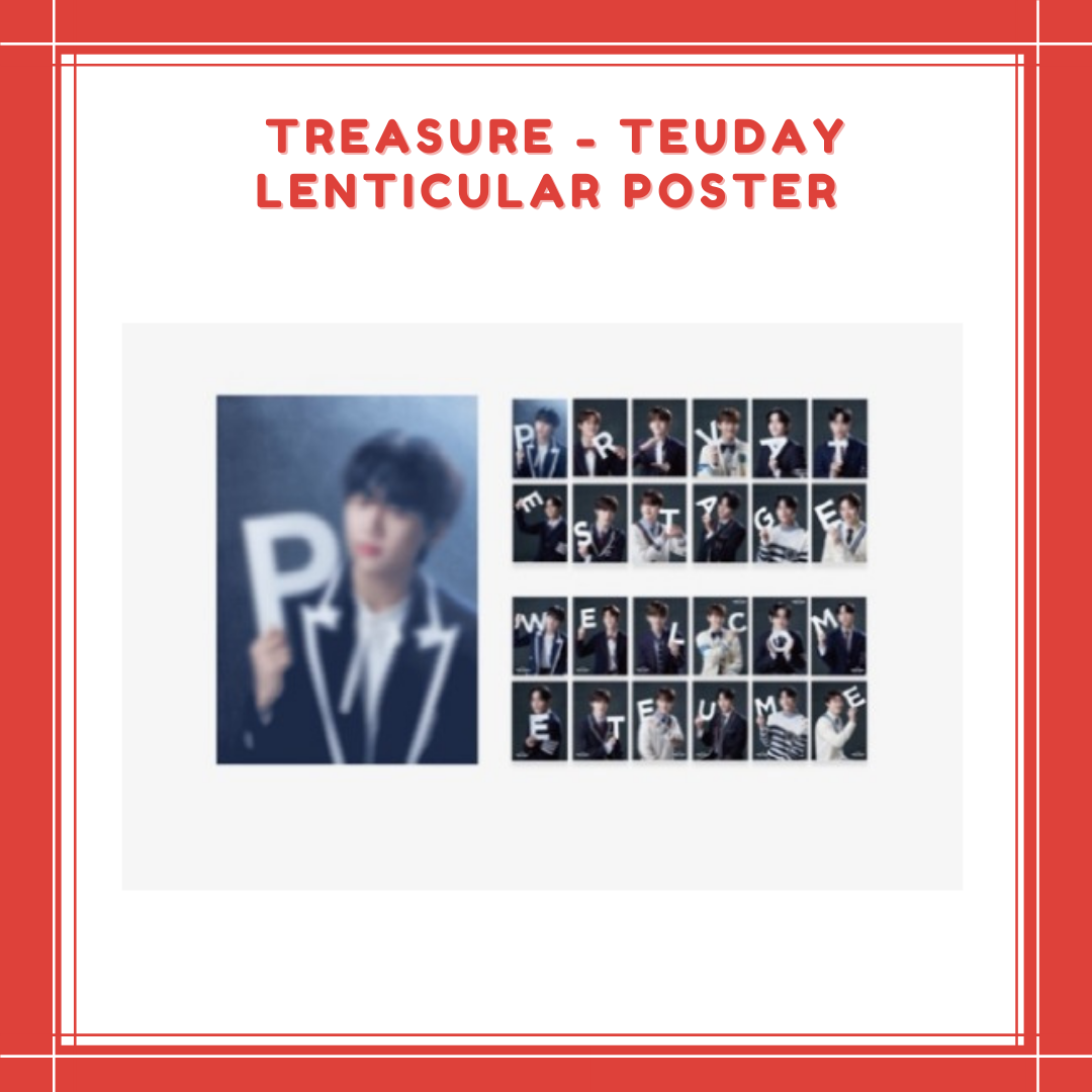 PREORDER] TREASURE - TEUDAY LENTICULAR POSTER – All Korea Qatar