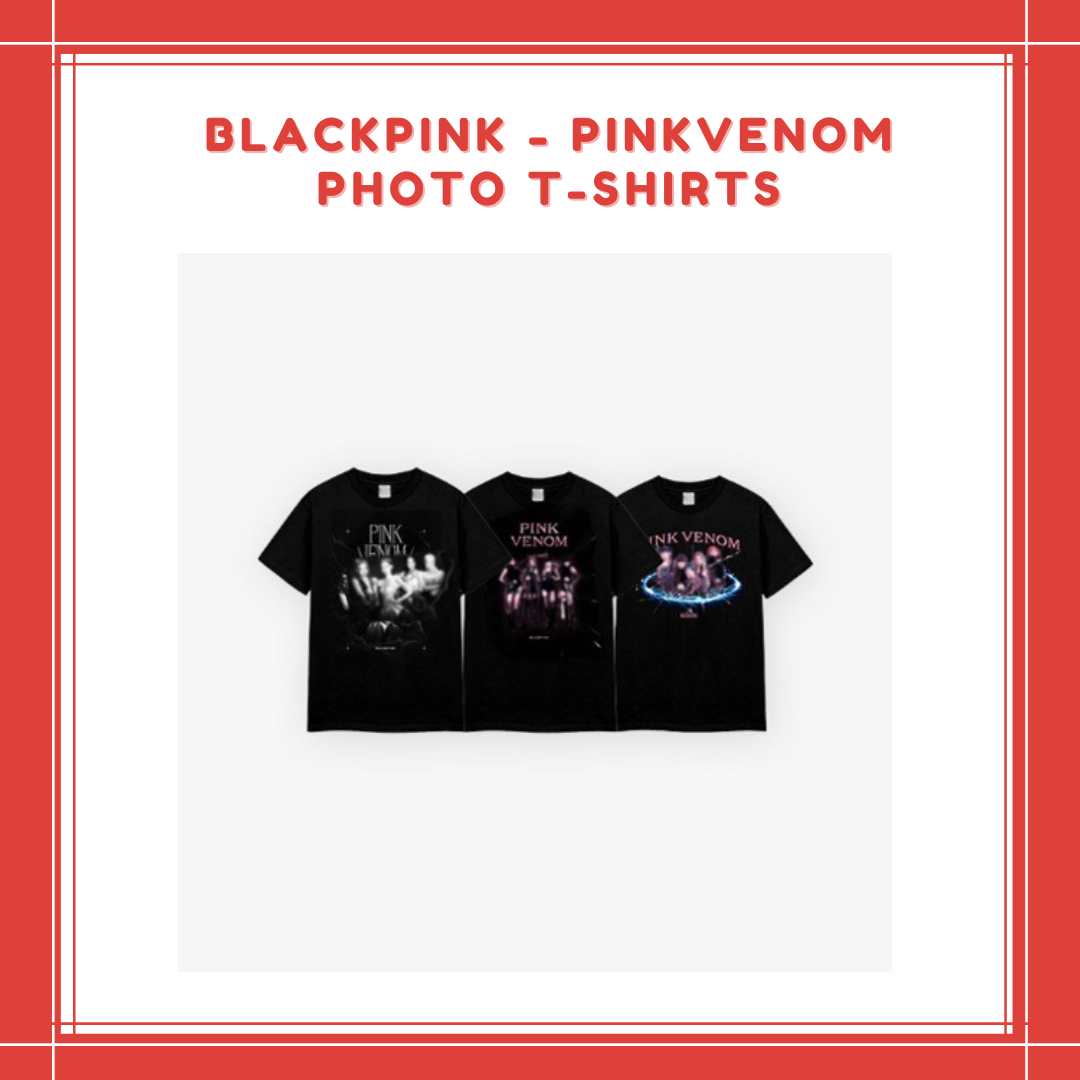 PREORDER] BLACKPINK - PINKVENOM PHOTO T-SHIRTS – All Korea Qatar