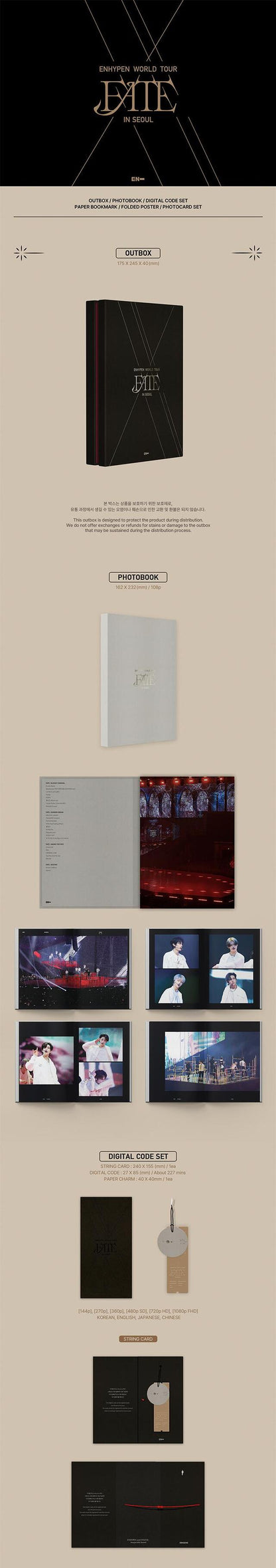 [PREORDER] ENHYPEN - WORLD TOUR 'FATE' OTHER STORIES + IN SEOUL SET