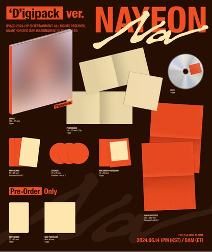 [PREORDER] PHOTO CARD NAYEON - NA (2ND MINI ALBUM) (DIGIPACK VER.)