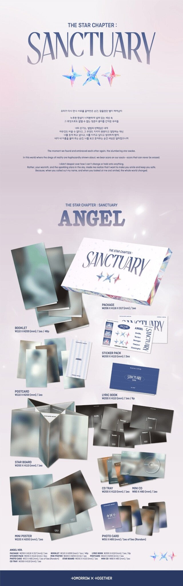 [PREORDER] WEVERSE LUCKY DRAW TXT - THE STAR CHAPTER : SANCTUARY (ANGEL VER.) (SET)