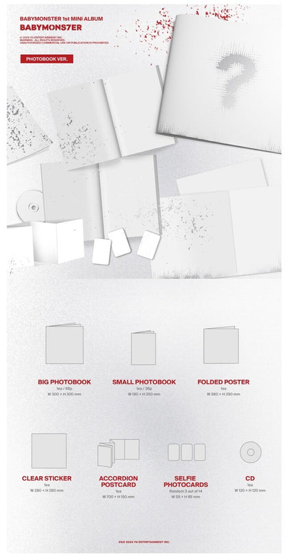 [PREORDER] BABYMONSTER - [BABYMONS7ER] (1ST MINI ALBUM) PHOTOBOOK VER.