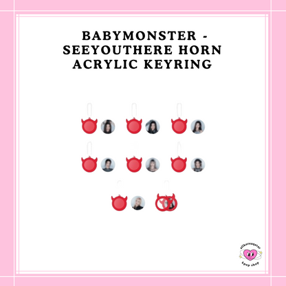 [PREORDER] BABYMONSTER - SEEYOUTHERE HORN ACRYLIC KEYRING