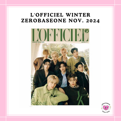 [PREORDER] L'OFFICIEL WINTER ZEROBASEONE COVER NOV. 2024