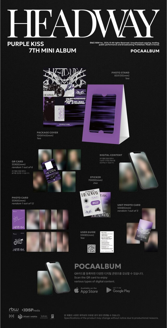 [PREORDER] PURPLE KISS - HEADWAY (7TH MINI ALBUM) (POCAALBUM)