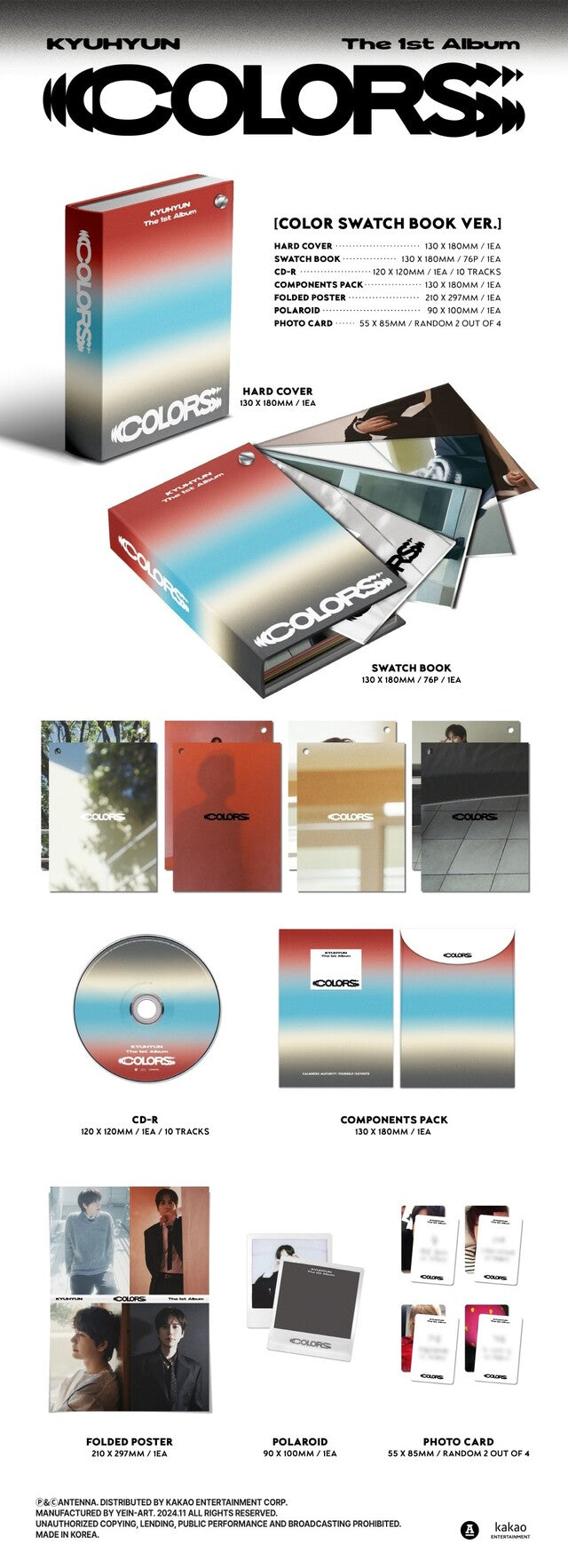 [PREORDER] KYUHYUN - VOL.1 COLORS (COLORS SWATCH BOOK VER.)