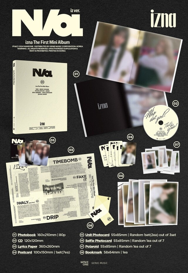 [PREORDER] WITHMUU LUCKY DRAW IZNA - N/a THE FIRST MINI ALBUM RANDOM