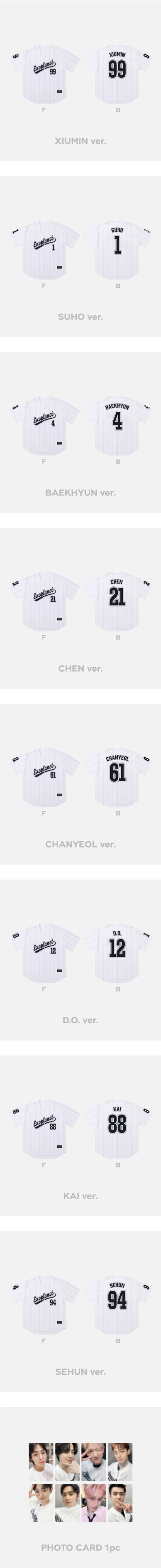 [PREORDER] EXO - CREAM SODA BASEBALL UNIFORM A VER.