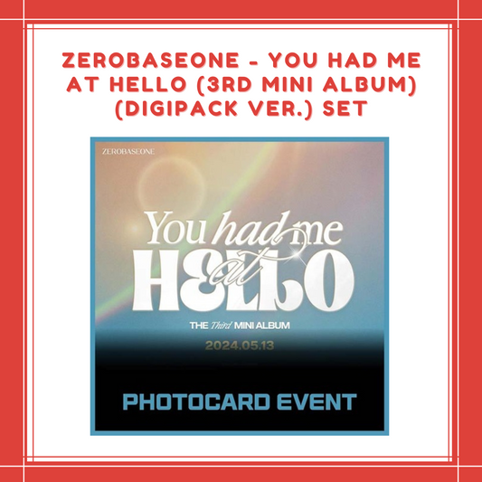 [PREORDER] KTOWN4U ZEROBASEONE - YOU HAD ME AT HELLO (3RD MINI ALBUM) (DIGIPACK VER.) SET