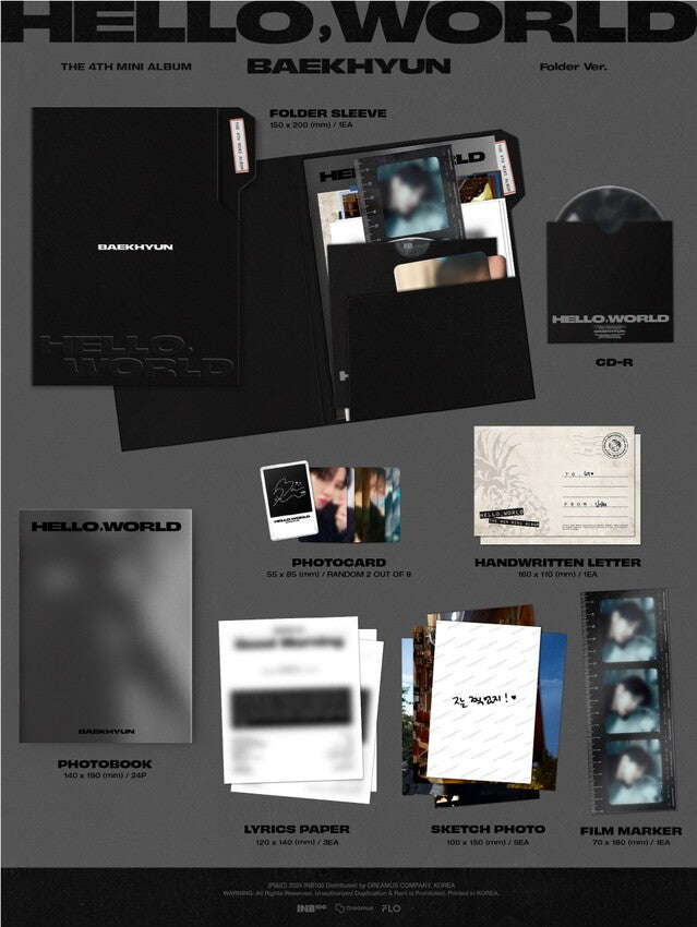 [PREORDER] KTOWN4U LUCKY DRAW BAEKHYUN - HELLO, WORLD (4TH MINI ALBUM) (FOLDER VER.)