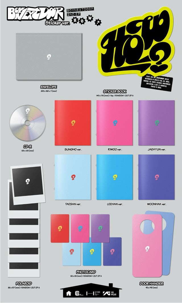 [PREORDER] BOYNEXTDOOR - 2ND EP HOW? STICKER VER