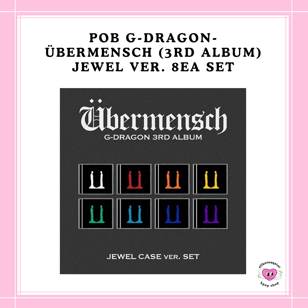 [PREORDER] POB G-DRAGON - ÜBERMENSCH (3RD ALBUM) JEWEL VER. 8EA SET