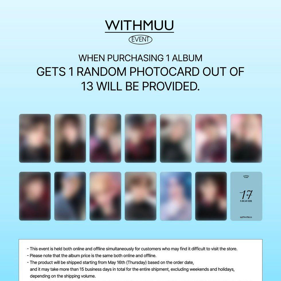 [PREORDER] LUCKY DRAW SEVENTEEN - BEST ALBUM '17 IS RIGHT HERE' (RANDOM)