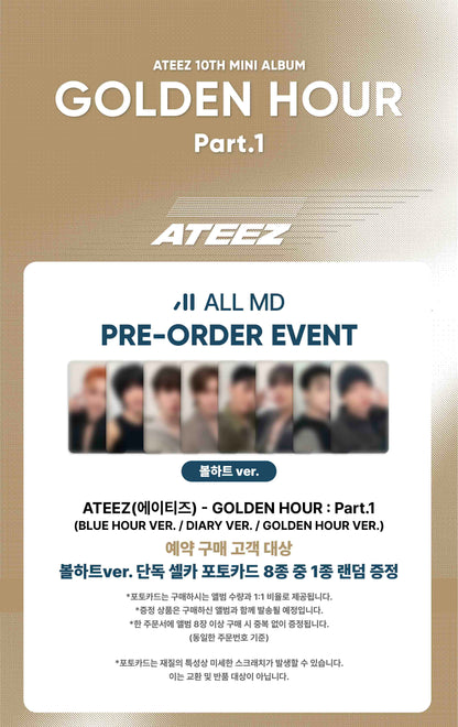 [PREORDER]  ATEEZ - GOLDEN HOUR : PART.1 (10TH MINI ALBUM)