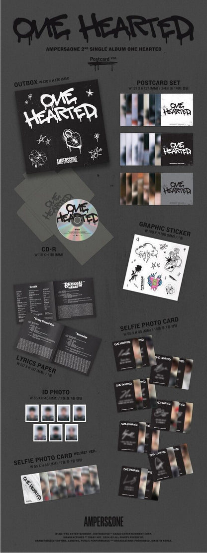 [PREORDER]  AMPERS&ONE - ONE HEARTED (2ND SINGLE ALBUM) POSTCARD VER