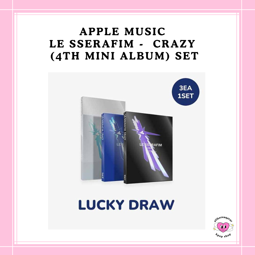 [PREORDER] APPLE MUSIC LE SSERAFIM - CRAZY (4TH MINI ALBUM) SET