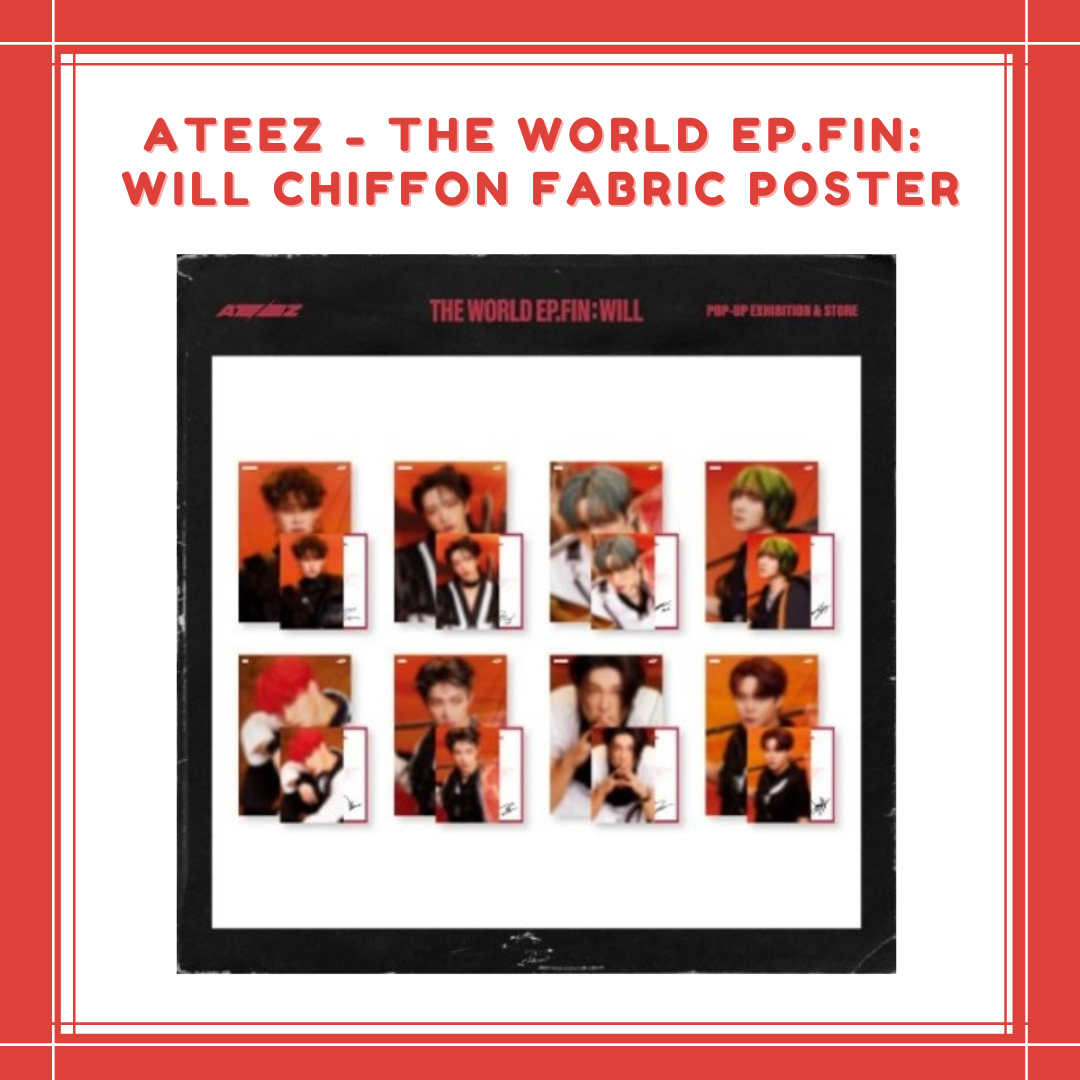 [PREORDER] ATEEZ - THE WORLD EP.FIN : WILL CHIFFON FABRIC POSTER