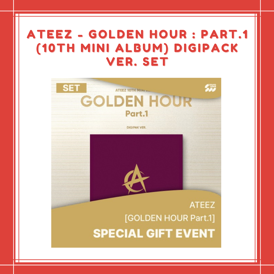 [PREORDER] SOUNDWAVE ATEEZ - GOLDEN HOUR : PART.1 (10TH MINI ALBUM) DIGIPACK VER. SET