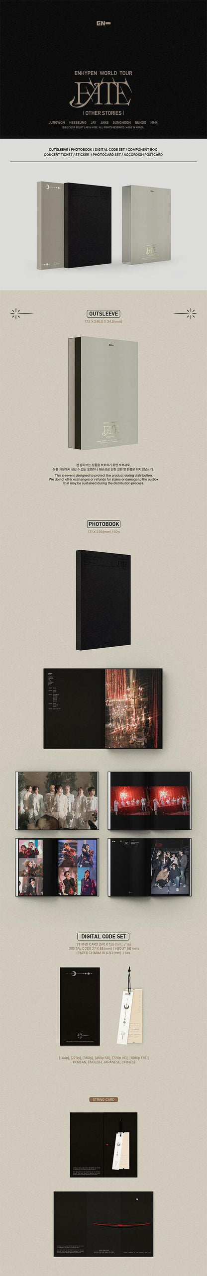 [PREORDER] ENHYPEN - WORLD TOUR 'FATE' OTHER STORIES + IN SEOUL SET