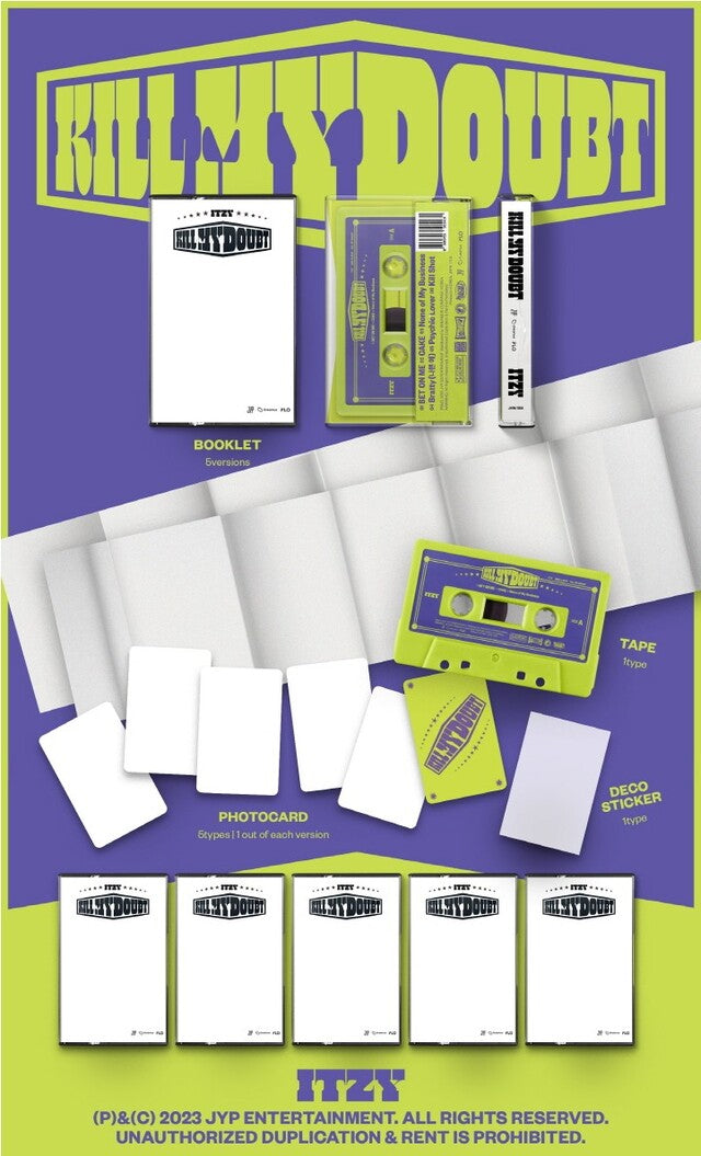 [PREORDER] JYP SHOP ITZY - KILL MY DOUBT (CASSETTE)