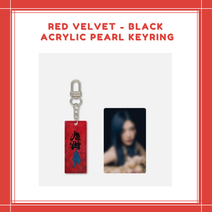 [PREORDER] RED VELVET - BLACK ACRYLIC PEARL KEYRING