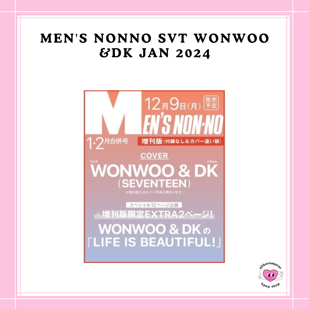 [PREORDER] MEN'S NONNO SVT WONWOO &DK JAN 2024