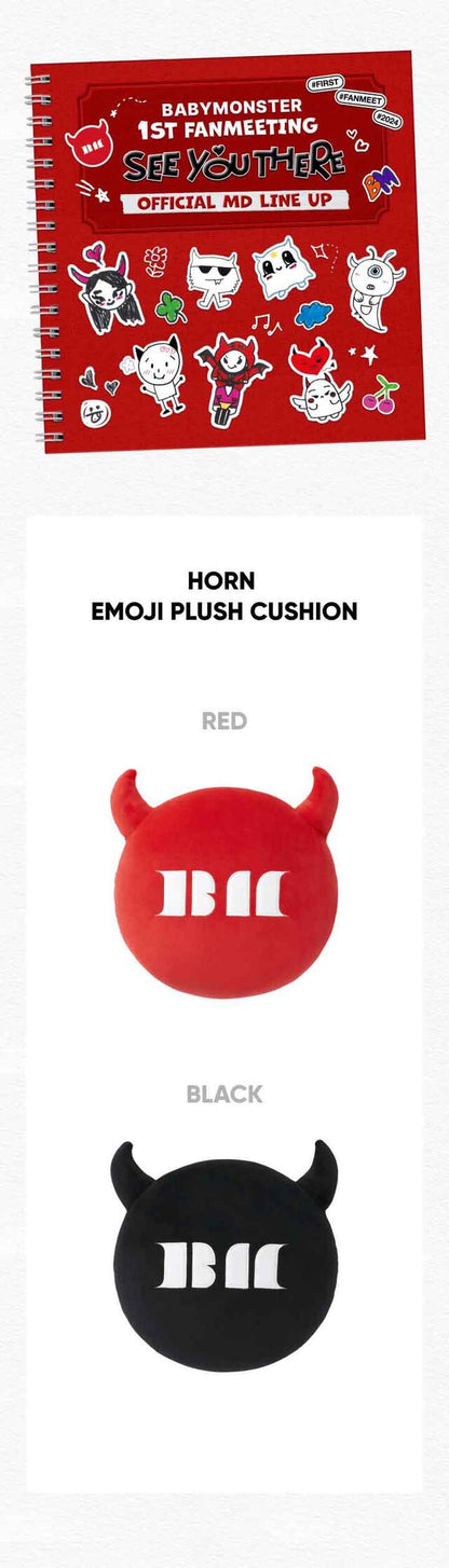 [PREORDER] BABYMONSTER - SEEYOUTHERE HORN EMOJI PLUSH CUSHION