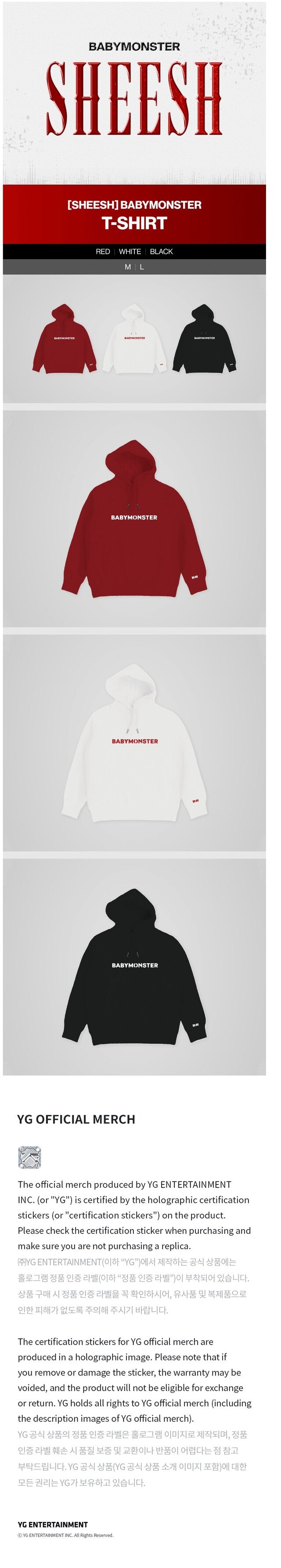 [PREORDER] BABYMONSTER - SHEESH HOODIE