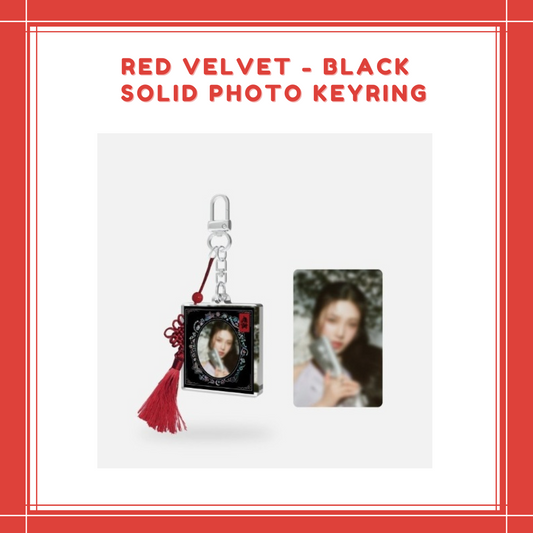 [PREORDER] RED VELVET - BLACK SOLID PHOTO KEYRING