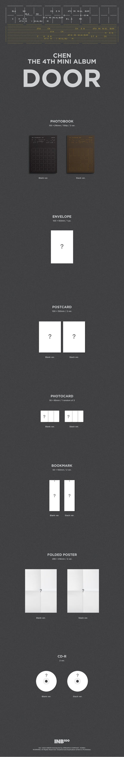 [PREORDER] CHEN - DOOR (4TH MINI ALBUM)