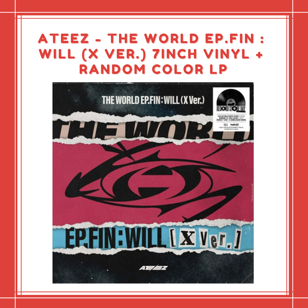 [PREORDER] ATEEZ - THE WORLD EP.FIN : WILL (X VER.) 7INCH VINYL + RANDOM COLOR LP