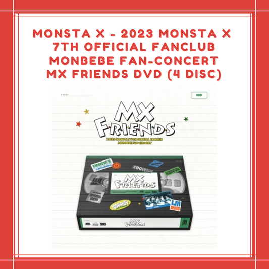 [PREORDER]  MONSTA X - 2023 MONSTA X 7TH OFFICIAL FANCLUB MONBEBE FAN-CONCERT MX FRIENDS DVD (4 DISC)