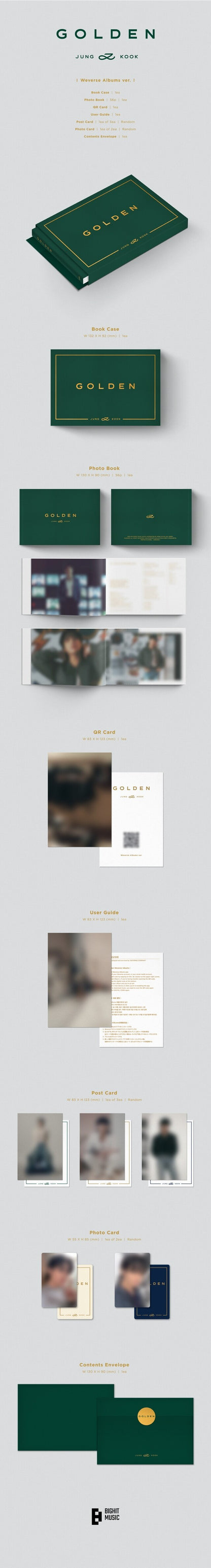 [PREORDER] JUNG KOOK(BTS) - GOLDEN (WEVERSE ALBUMS VER.)