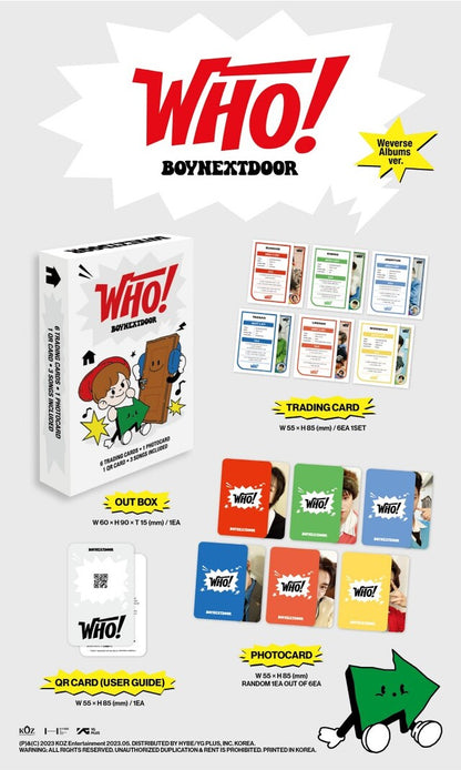 [PREORDER] BOYNEXTDOOR - 1ST SINGLE 'WHO!' (WEVERSE ALBUMS VER.)