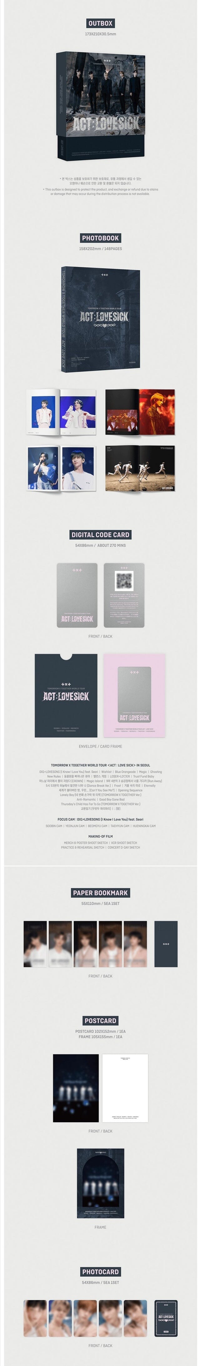 [PREORDER] TXT - WORLD TOUR ACT : LOVE SICK IN SEOUL DIGITAL CODE + DVD SET