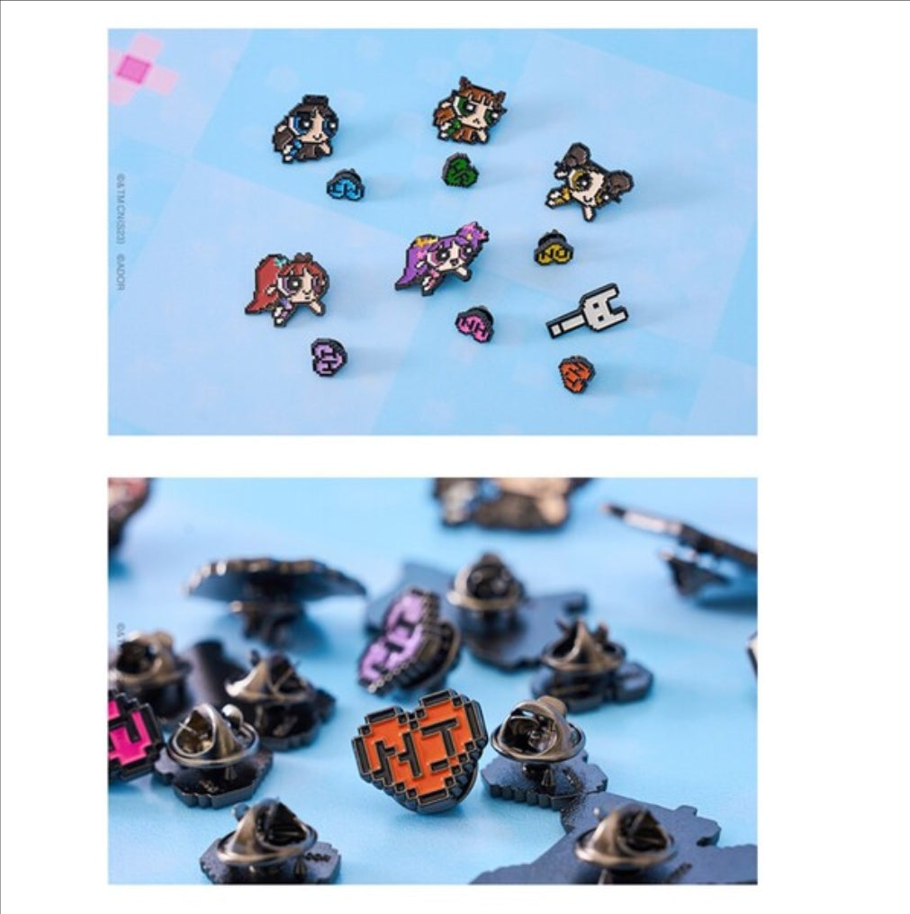 [PREORDER] NEWJEANS - THE POWERPUFF GIRLS METAL PIN BADGE