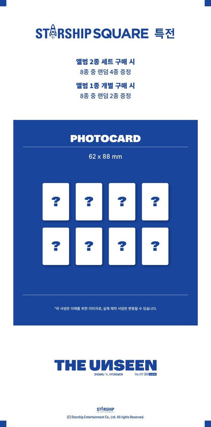 [PREORDER] STARSHIP SHOWNU X HYUNGWON - [THE UNSEEN] (1ST MINI ALBUM) SET + JEWEL SET