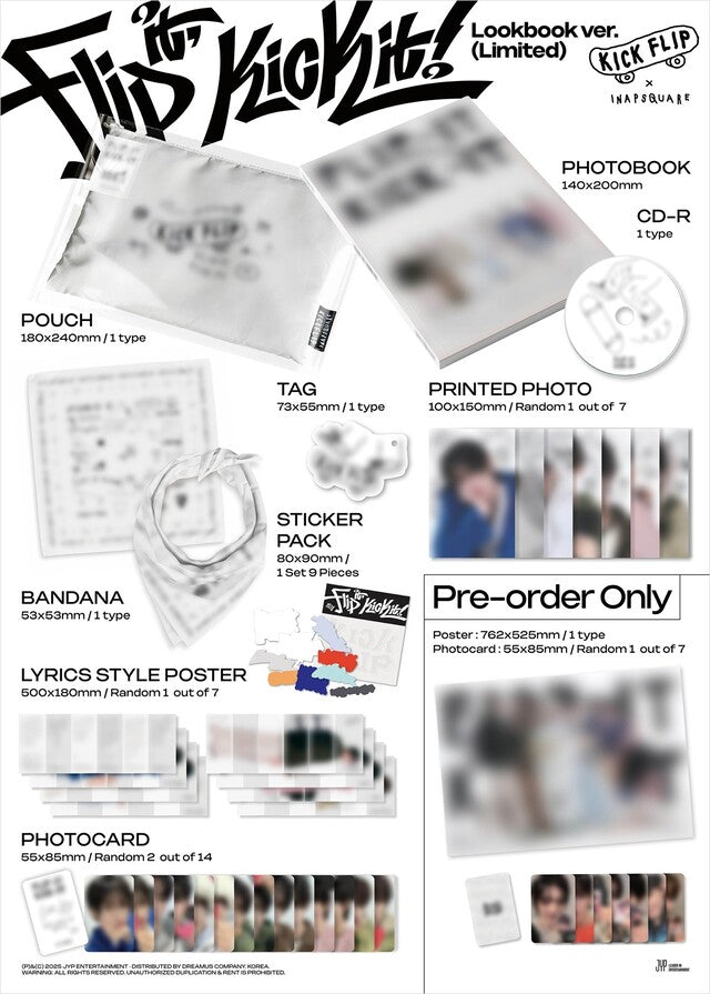 [PREORDER] POB KICKFLIP - FLIP IT, KICK IT! (1ST MINI ALBUM) LOOKBOOK VER.