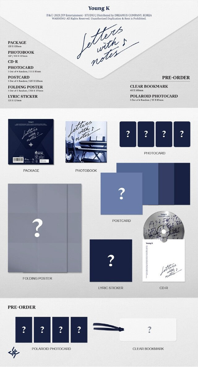 [PREORDER] YOUNG K (DAY 6) - LETTERS WITH NOTES (DIGIPACK VER.)