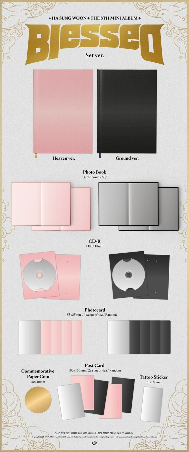 [PREORDER] HA SUNG WOON - BLESSED (8TH MINI ALBUM) PHOTOBOOK VER