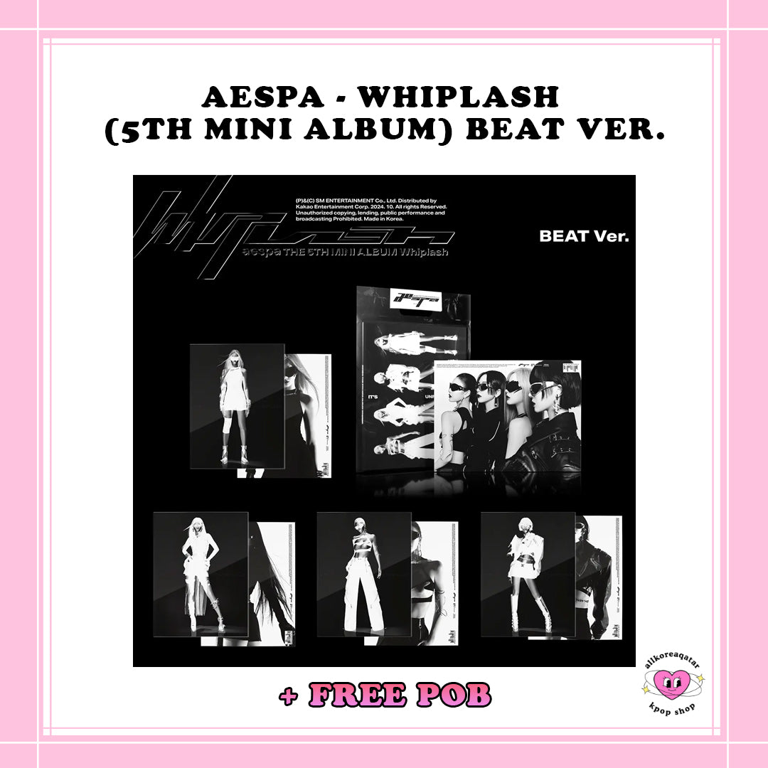 [ON HAND] AESPA - WHIPLASH (5TH MINI ALBUM) (BEAT VER.) + POBs