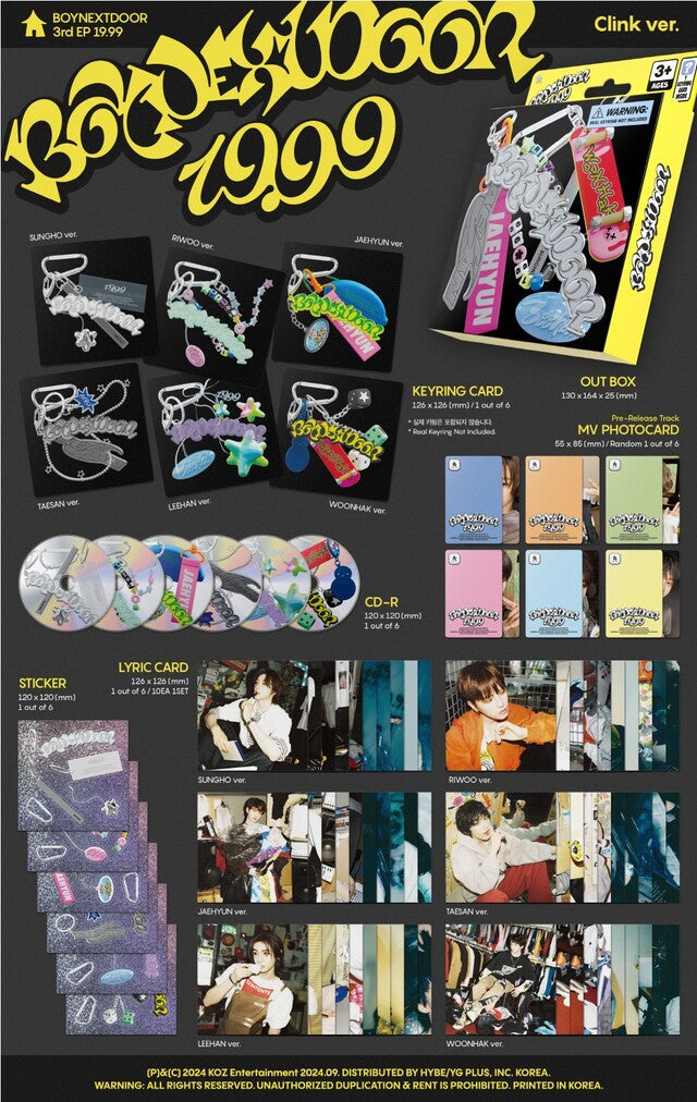 [PREORDER] SPECIAL GIFT BOYNEXTDOOR - 3RD EP [19.99] (CLINK VER.) SET