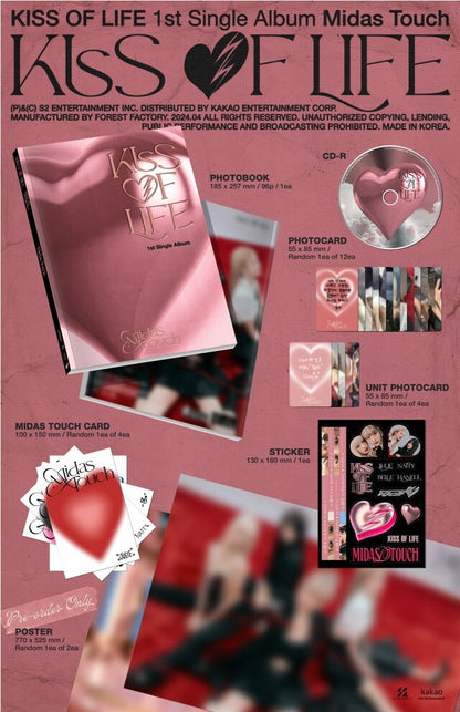 [PREORDER] EVERLINE LUCKY DRAW KISS OF LIFE - MIDAS TOUCH (1ST SINGLE ALBUM) (PHOTOBOOK VER.)