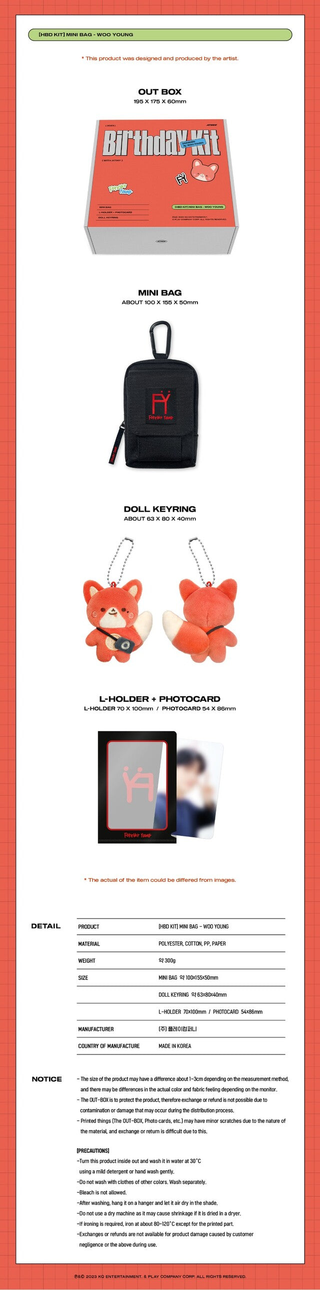 [PREORDER] ATEEZ - HBD KIT MINI BAG - WOO YOUNG