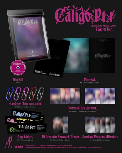 [PREORDER] PLAVE - 3RD MINI ALBUM CALIGO PT.1 (FUGITIVE VER.)