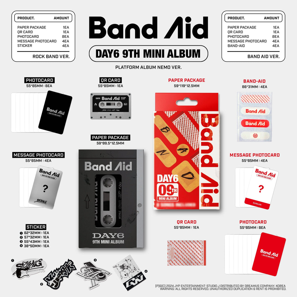 [ON HAND] DAY6 - BAND AID 9TH MINI ALBUM (PLATFORM VER)