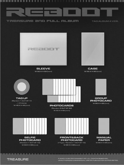 [PREORDER] TREASURE - 2ND FULL ALBUM REBOOT YG TAG ALBUM