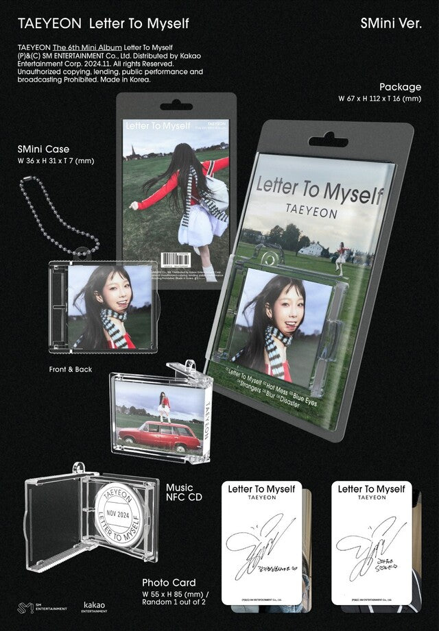 [PREORDER] TAEYEON - LETTER TO MYSELF (6TH MINI ALBUM) SMINI VER.