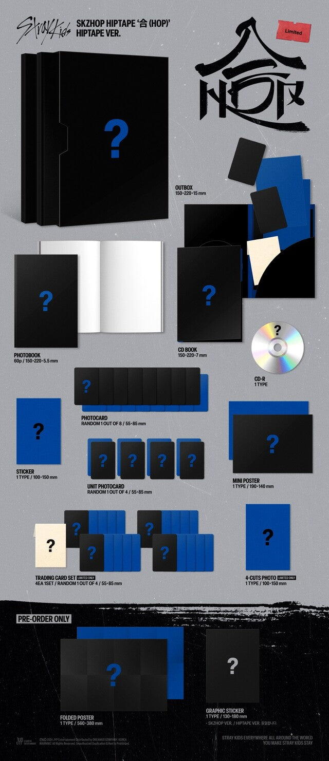 [PREORDER] STRAY KIDS - SKZHOP HIPTAPE 合 (HOP) HIPTAPE VER. LIMITED VER.